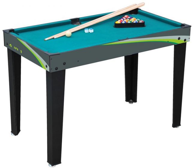 Spelbord 4-i-1 - Foosball, biljard, bordshockey och pingis - 107 cm