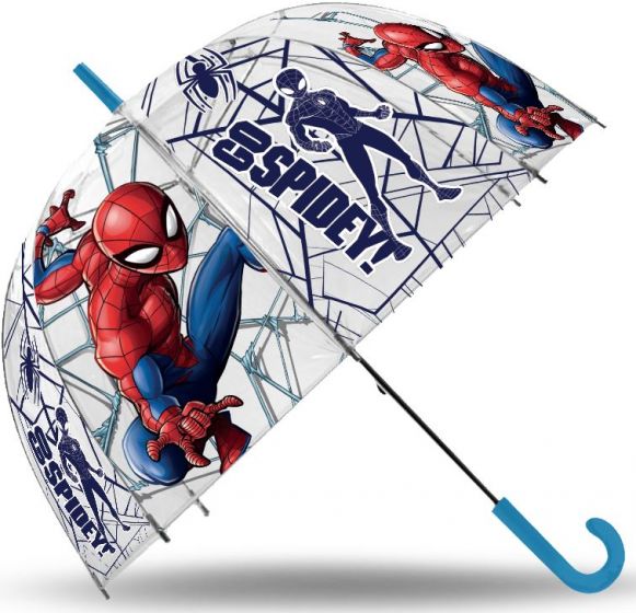 SpiderMan paraply - genomskinligt - 46 cm