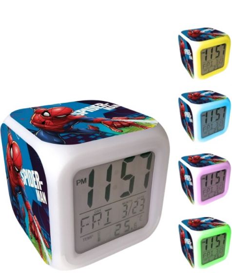 SpiderMan Digital klocka med alarm - 8 cm