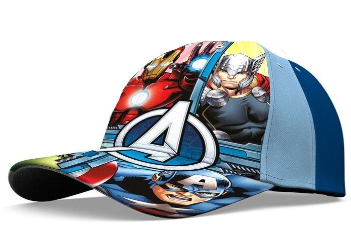 Avengers caps i bomull 54 cm - blå
