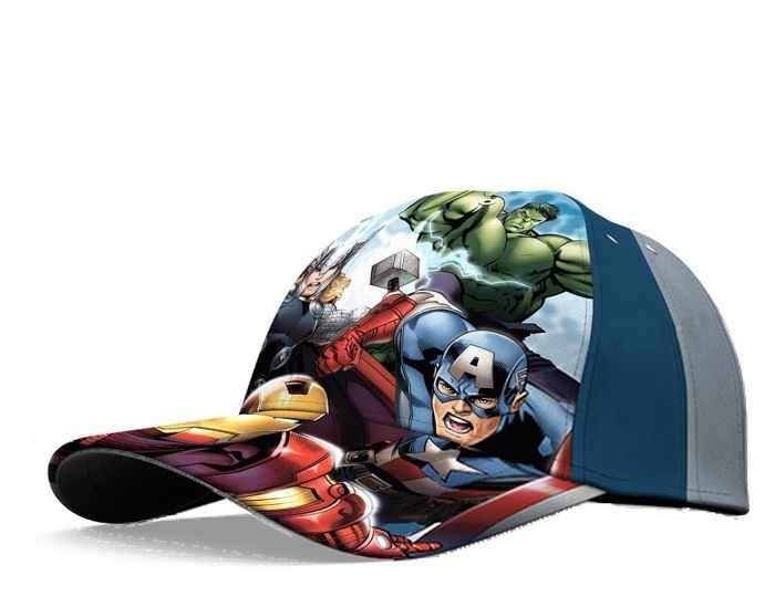 Avengers caps i bomull 52 cm - grå
