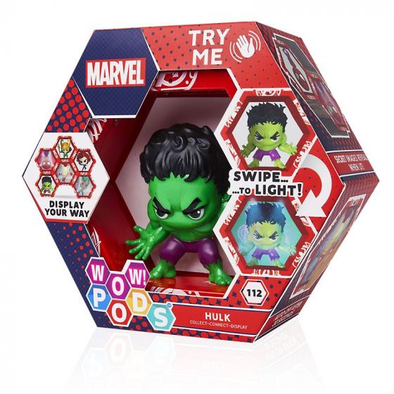 WOW! PODS Avengers Marvel samlefigur - Hulk actionfigur - sveip for lys - 15 cm