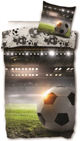 Fotball sengesett i bomull - 140x200 cm