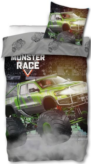 Monster Truck sengesett i 100% bomull - 140x200 cm