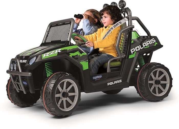 Peg Perego Polaris Ranger 24V elektrisk Terrängbil för 2 barn - RZR Green Shadow