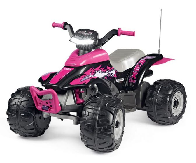 Peg Perego Corral T-Rex 330W - Pink elektrisk ATV 12V med 2 hastigheder