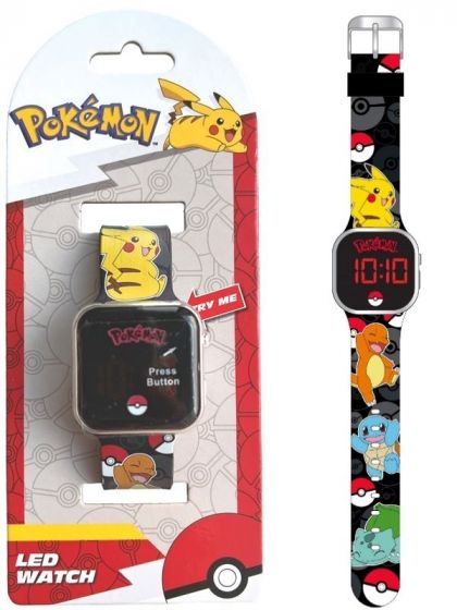 Pokemon LED klokke med touchskjerm til barn 
