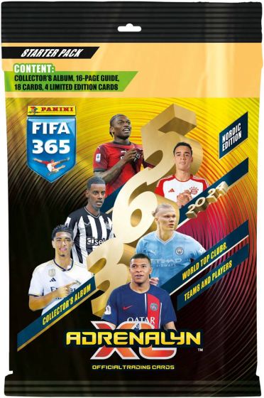 Panini FIFA 365 Adrenalyn XL 2024 Starter pack med fotbollskort och samlaralbum