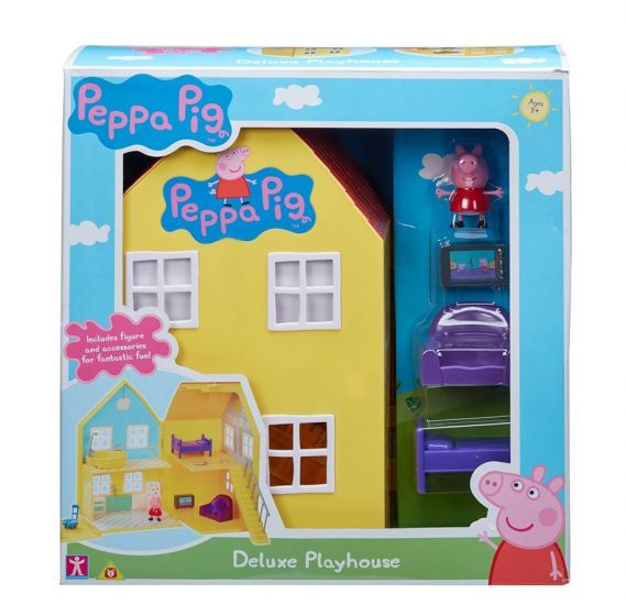 Peppa Gris Deluxe lekehus med figur og møbler