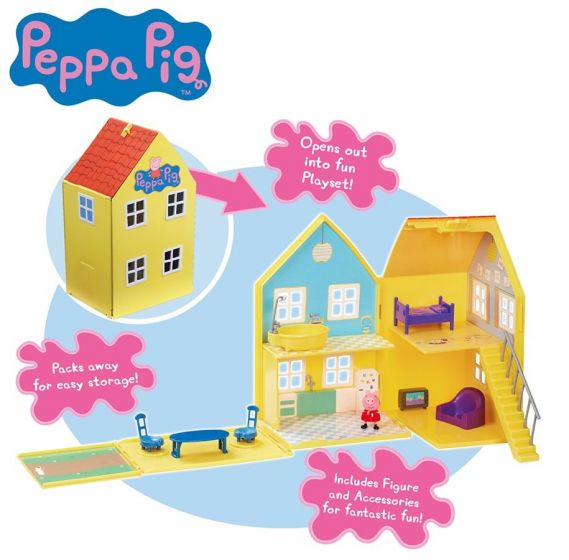 Peppa Gris Deluxe lekehus med figur og møbler