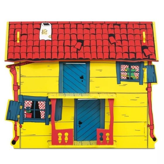 Pippi Villa Villekulla dockhus i trä med lekplatta - ny modell