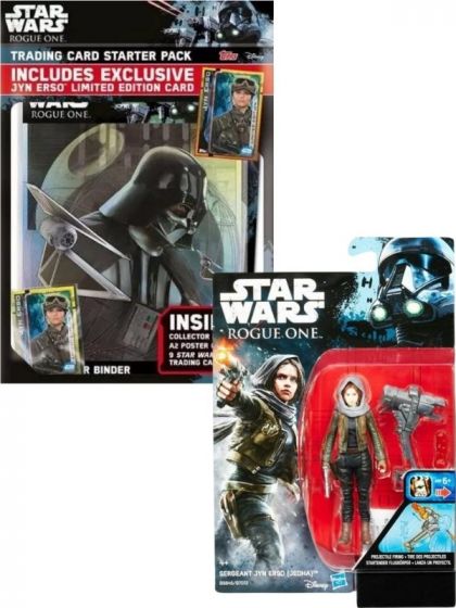 Star Wars Rogue One pakke: Samlekort Startsett + Jyn Erso figur