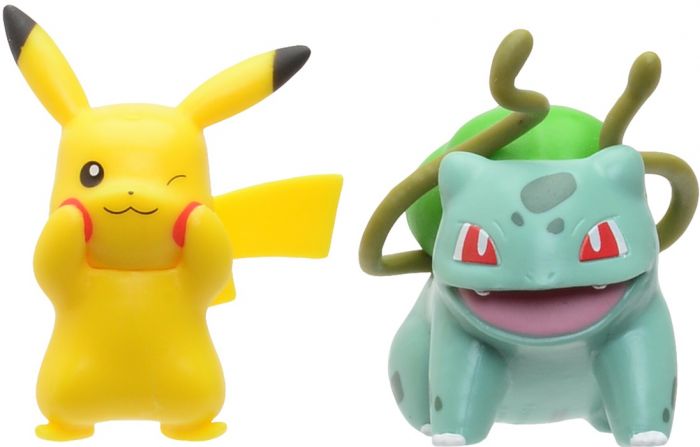 Pokemon Battle Figure 2 pack - Bulbasaur og Pikachu - 5 cm