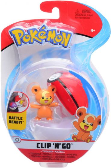Pokemon Clip N Go figursett - Teddiursa og Poke Ball