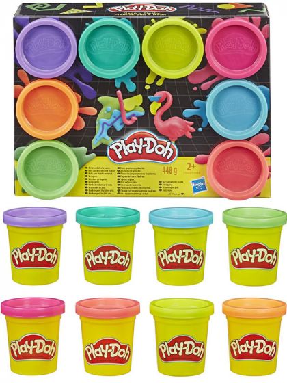 Play Doh 8-pack lera i neonfärger