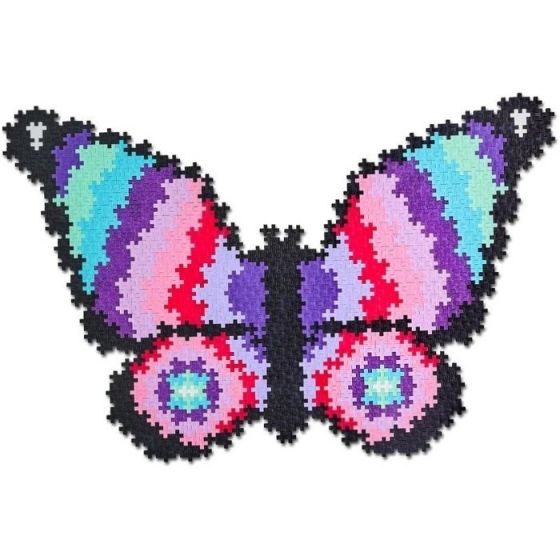 Plus Plus Puzzle By Number Butterfly - puslespill med sommerfugl-motiv - byggesett med 800 byggeklosser