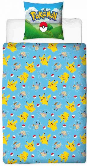 Pokemon sengesett i 100% bomull - 140x200 cm