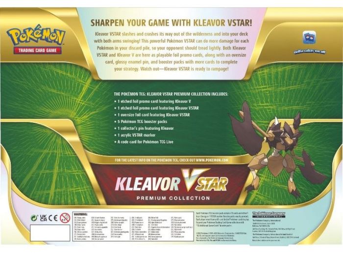 Pokemon TCG:  Kleavor VSTAR Premium Collection - eske med byttekort og pin