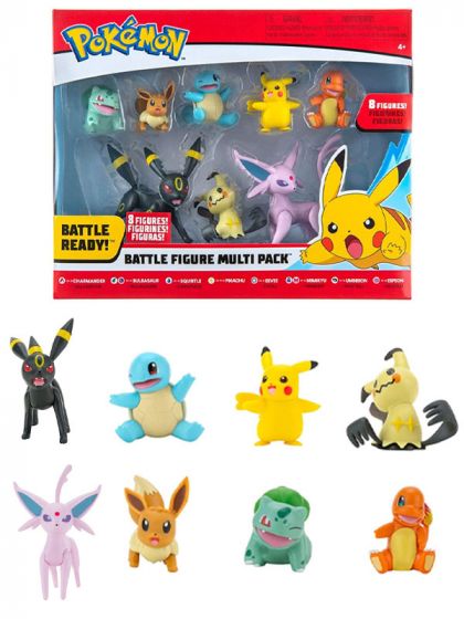 Pokemon Battle figure Multi pack figursett - 8 Pokemon-figurer på 5 og 8 cm