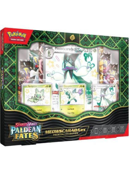 Pokemon TCG: Scarlet and Violet Paldean Fates Premium Collection Box med byttekort - Meowscarada ex