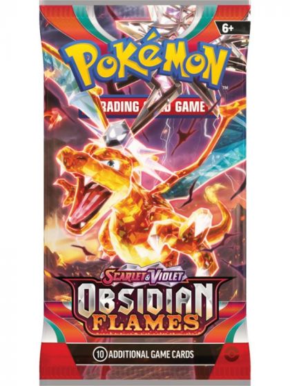 Pokemon TCG: Scarlet and Violet Obsidian Flames - boosterpakke med 10 samlekort