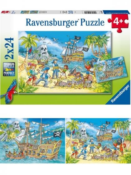 Ravensburger pussel 2x24 bitar - Pirater på Sagoön