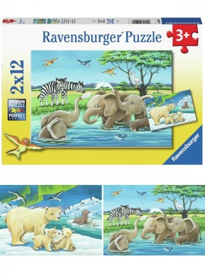 Ravensburger pussel 2x12 bitar - Safaridjur