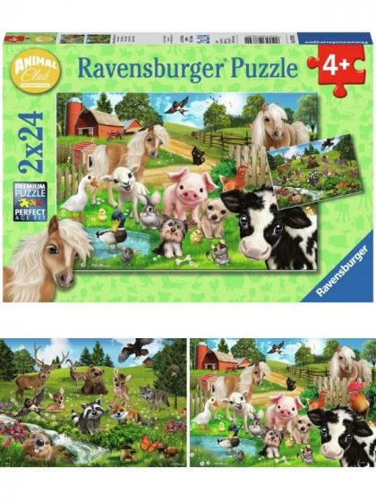 Ravensburger pussel 2 x 24 bitar - djurvänner