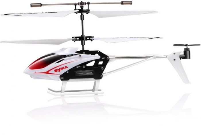 Syma S5 3-kanals helikopter med laddningsbart batteri - vit 23 cm