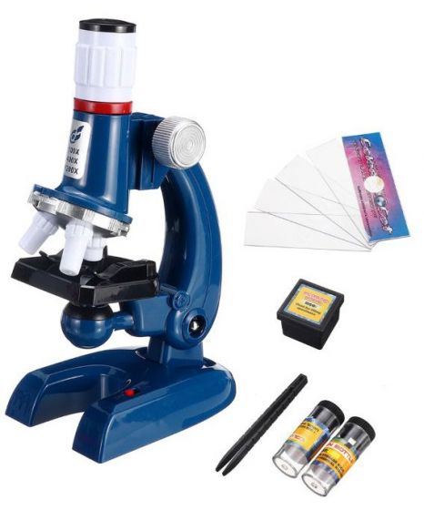 Science Mikroskop til barn - opptil 1200X - med plastbeholdere