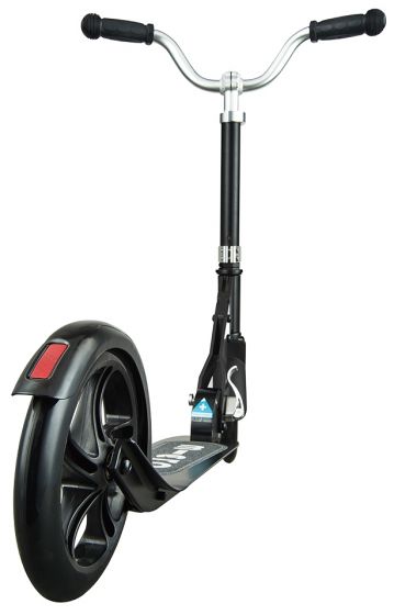 Micro Cruiser Black - sparkesykkel med store hjul og ekstra bredt styre