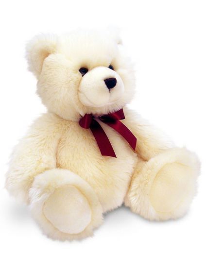 Keel Toys Harry gosedjur 35 cm - vit nallebjörn med röd rosett