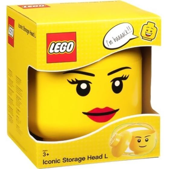 LEGO Storage head - opbevaringsboks 27 cm - LEGO-pige