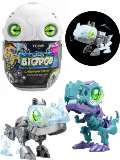 Silverlit Biopod Cyberpunk - 2-pack robotdinosaurer - T-rex og Rhino - med lys og lyd