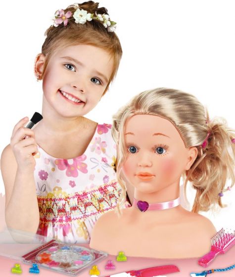 Princess Coralie sminkdocka - frisördocka med hår- och sminktillbehör