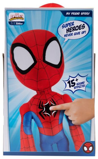 SpiderMan Spidey feature bamse med over 15 lyder og lydeffekter - 40 cm
