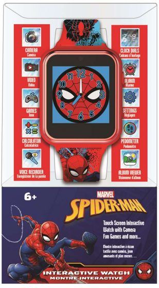 SpiderMan smartklokke med touchskjerm til barn - med kamera, mikrofon, spill og mer