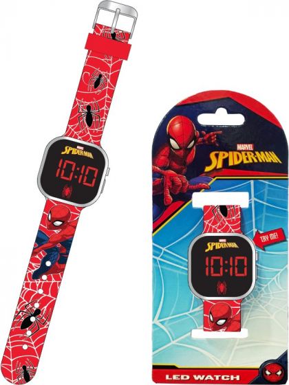 SpiderMan digital LED klokke - armbåndsur