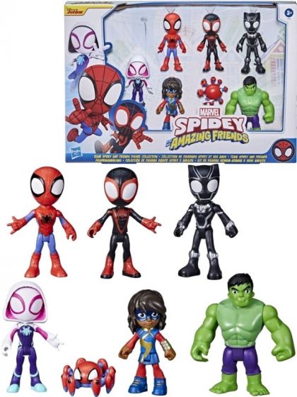 SpiderMan Spidey and his Amazing Friends - 7 figurer - 10 cm
