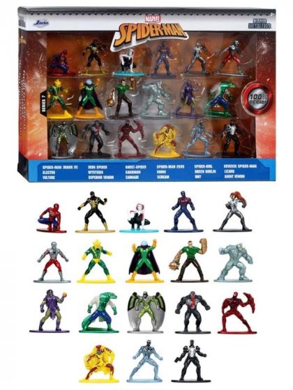 SpiderMan Multi Pack Nano Figures - Marvel samlefigurer i metall 18-pack