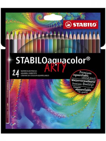 STABILO Arty Aquacolor - 24 akvarell fargeblyanter