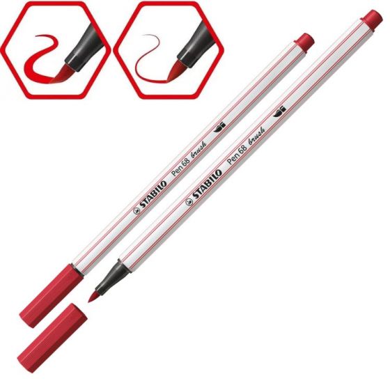 STABILO ARTY Pen 68 Brush - 12 tuschpennor med en mjuk och flexibel spets