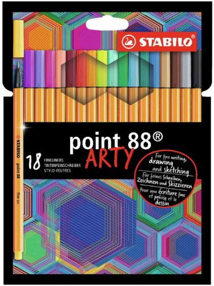 STABILO Arty Point 88 Fineliner - 18 penne med tynd spids