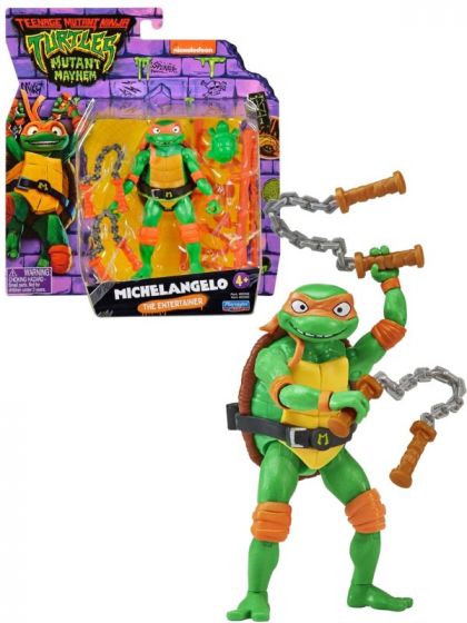 Teenage Mutant Ninja Turtles Mayhem Basic Figures Michelangelo - figur med legetøjsvåben