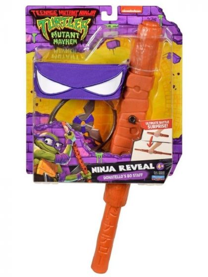 Teenage Mutant Ninja Turtles Mayhem Donatello kostume - lilla maske og stav
