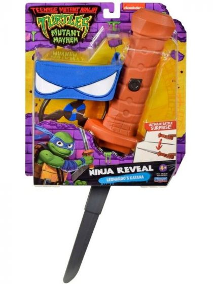 Teenage Mutant Ninja Turtles Mayhem Leonardo kostume - blå maske og katana