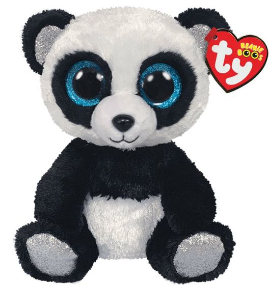 Ty Beanie Boos Bamboo gosedjur regular - svart och vit panda 15 cm
