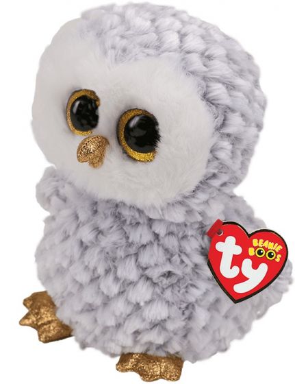 Ty Beanie Boos Owlette krammebamse regular - hvid ugle 15 cm