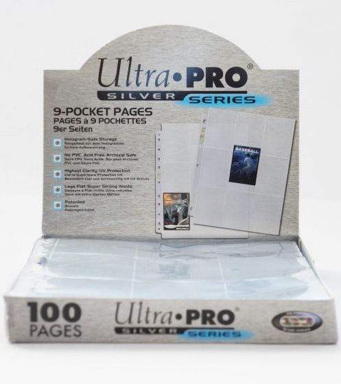 Ultra Pro Silver series 9-Pocket Pages - 100 plastiklommer