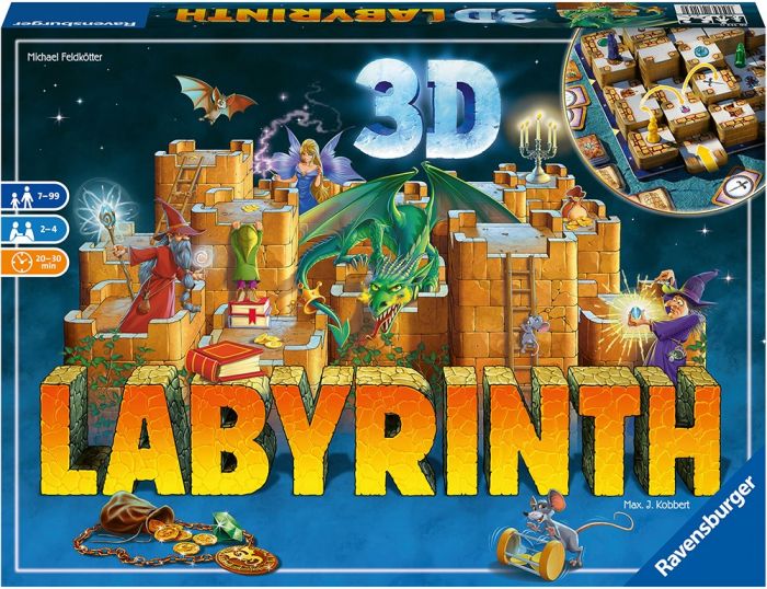 Ravensburger 3D Labyrint - brädspel - Leta högt och lågt - Skandinavisk version